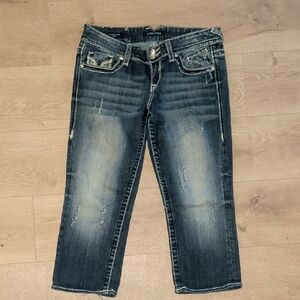 Vigoss Women's Dark Wash Cropped Jeans